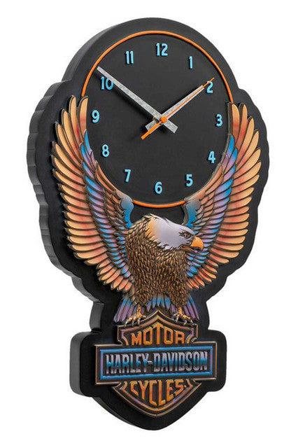 VIVID BAR AND SHIELD EAGLE OUTDOOR CLOCK