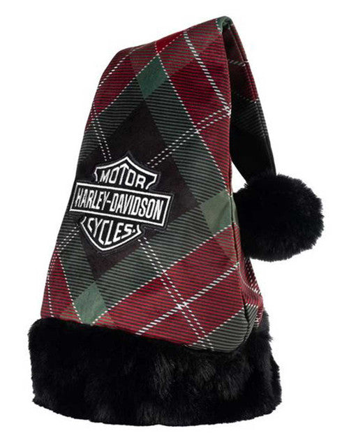 Bonnet de Noël à carreaux avec logo brodé H-D® B&S - HDX-99349