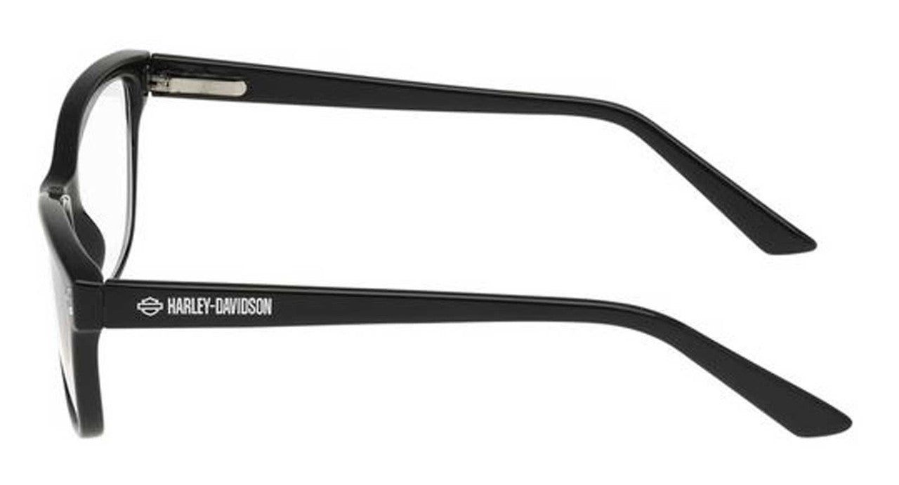 Lunettes de lecture H-D® semi-cerclées en plastique noir avec détails décoratifs - HM50002