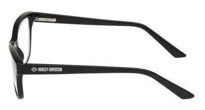 Lunettes de lecture H-D® semi-cerclées en plastique noir avec détails décoratifs - HM50002