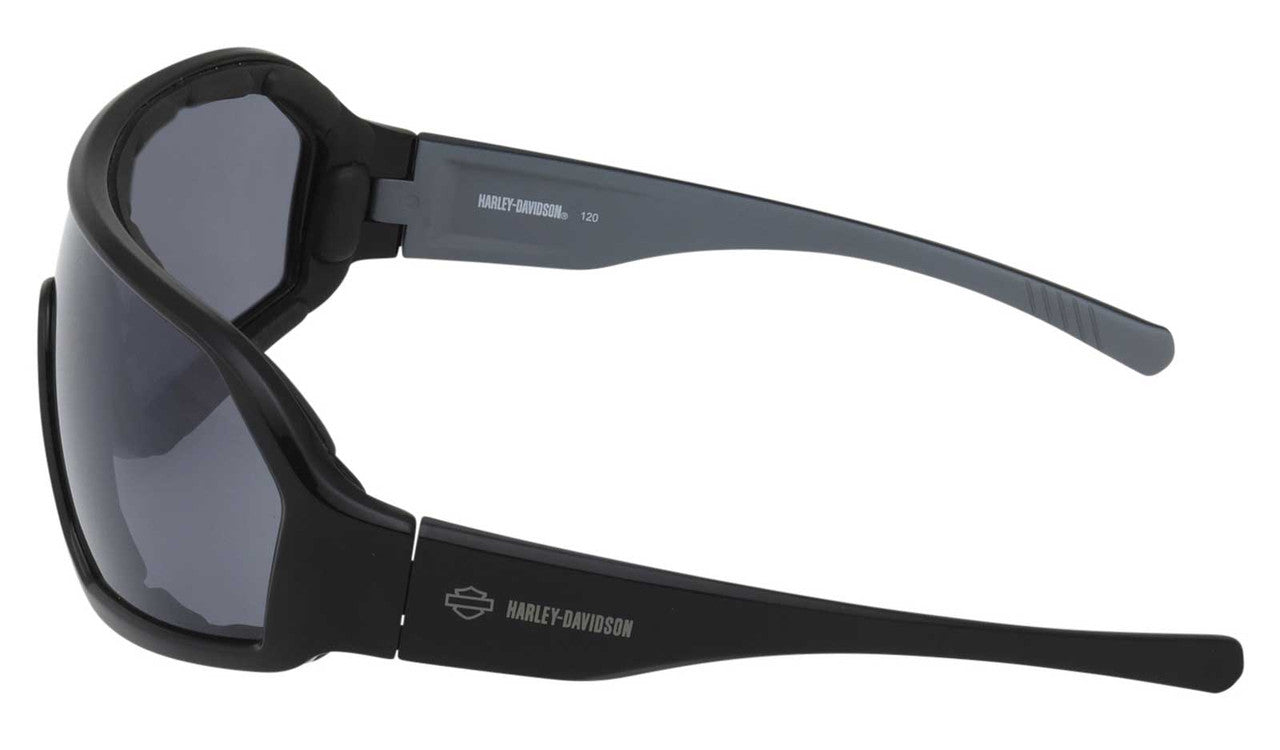 Lunettes de soleil sport Harley-Davidson® pour homme, monture en mousse à effet brillant, verres fumés - HZ0038-01A
