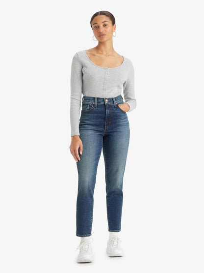 Jean Levi's Mom Jean foncé pour femme - 26986-0049