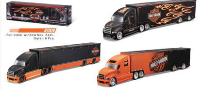 Camion Harley Davidson Custom Haulers Maisto noir à l'échelle 1/64 - 11516-HD NOIR