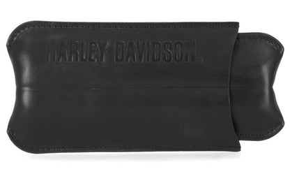 Porte-cigare en cuir pleine fleur avec logo HD en relief Harley-Davidson® - Noir (MAU700)