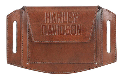 Porte-cartes de ceinture en cuir véritable gaufré pour homme Harley-Davidson® - MAU903