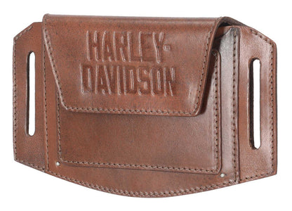 Porte-cartes de ceinture en cuir véritable gaufré pour homme Harley-Davidson® - MAU903