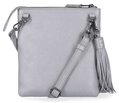 Sac bandoulière classique en cuir pour femme Harley-Davidson® - Argent métallisé - MHW005