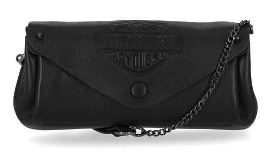 Sac à main à bandoulière en cuir Harley-Davidson® B&S pour femme - Noir (MHW070-BLACK)