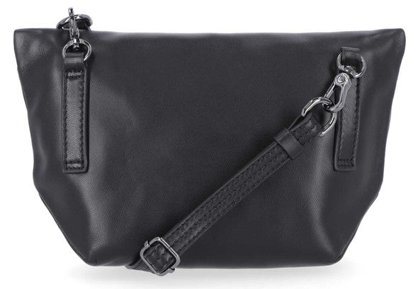 Sac banane bandoulière en cuir noir H-D® pour femme - MHW087