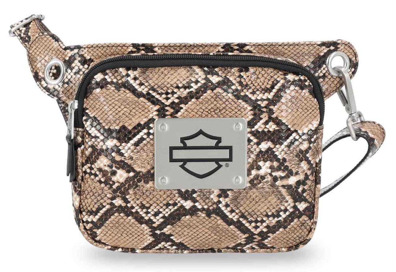 Sac banane ajustable Harley-Davidson® pour femme, imprimé python - MHW185