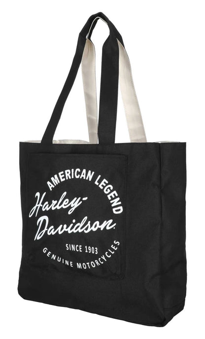 Sac cabas réversible H-D® American Legend pour femme, en polyester noir - MHW210/08