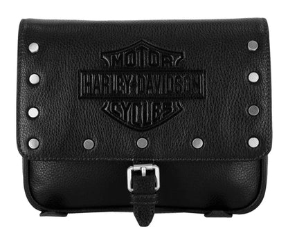 Sac à dos H-D® Core Stud B&S pour femme, en cuir véritable noir - MHW214/08