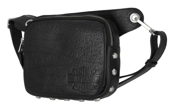 Sac banane réglable en cuir véritable à clous hexagonaux Harley-Davidson® pour femme - MHW223/08