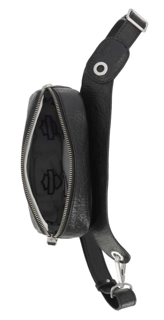 Sac banane réglable en cuir véritable à clous hexagonaux Harley-Davidson® pour femme - MHW223/08