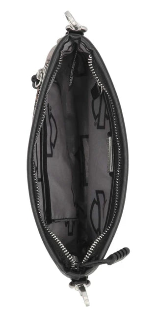 Sac banane H-D® pour femme, motif léopard et strass, avec bandoulière - MHW230/99