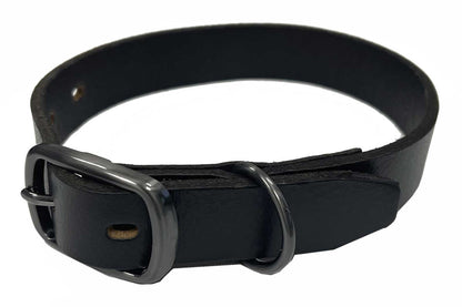 Collier pour animaux de compagnie ajustable en cuir - MPC200-BLACK