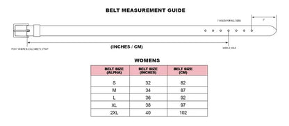 Ceinture Harley-Davidson® pour femme, en cuir véritable noir - BMW032/08