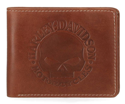 Portefeuille en cuir cognac pour homme Harley-Davidson® - MWM055