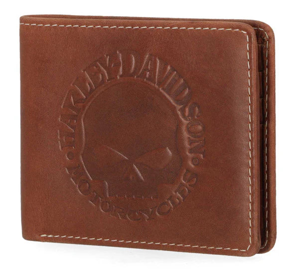 Portefeuille en cuir cognac pour homme Harley-Davidson® - MWM055