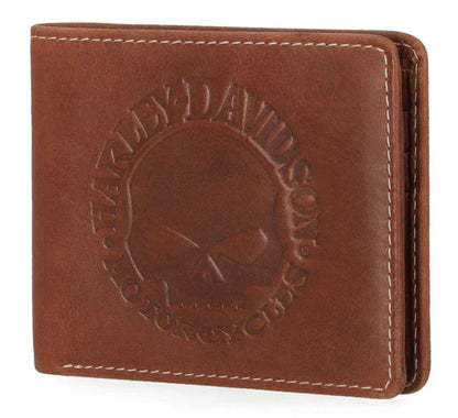 Portefeuille en cuir cognac pour homme Harley-Davidson® - MWM055