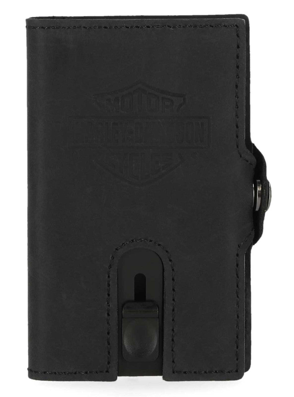 Portefeuille porte-cartes pop-up avec logo en relief Harley-Davidson® - Noir (MWM061)