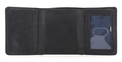 Portefeuille en cuir noir à trois volets pour homme Harley-Davidson® - MWM064