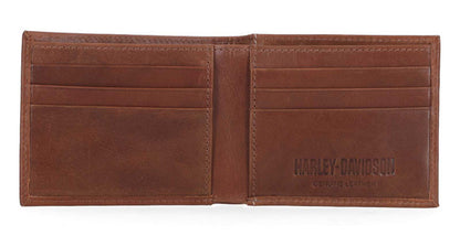 Portefeuille en cuir marron Harley-Davidson® pour homme - MWM066-BROWN