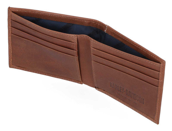 Portefeuille en cuir marron Harley-Davidson® pour homme - MWM066-BROWN