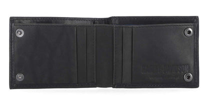 Portefeuille en cuir noir pour homme Harley-Davidson® - MWM072-BLACK