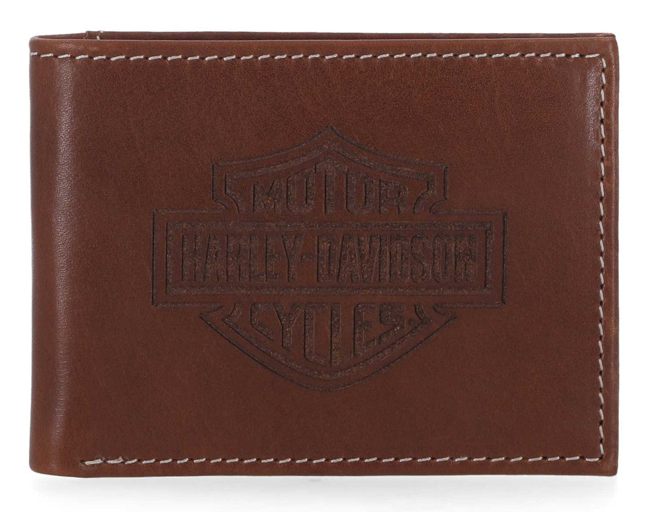 Portefeuille en cuir marron pour homme Harley-Davidson® - MWM072-BROWN