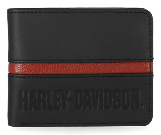 Portefeuille en cuir à deux volets Harley-Davidson® pour homme - MWM087/08