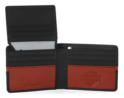 Portefeuille en cuir à deux volets Harley-Davidson® pour homme - MWM087/08