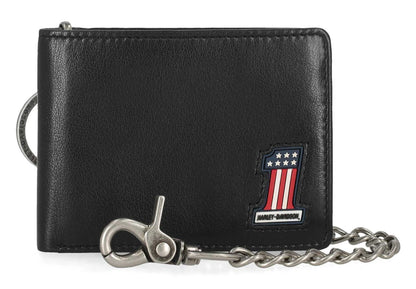 Portefeuille motard Harley-Davidson® pour homme, en cuir véritable - MWM121/08