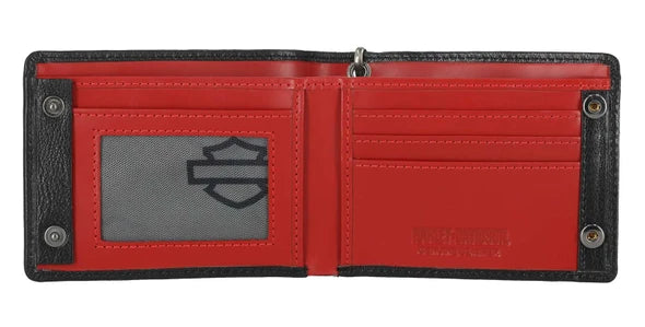 Portefeuille motard Harley-Davidson® pour homme, en cuir véritable - MWM121/08