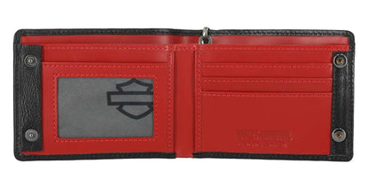 Portefeuille motard Harley-Davidson® pour homme, en cuir véritable - MWM121/08