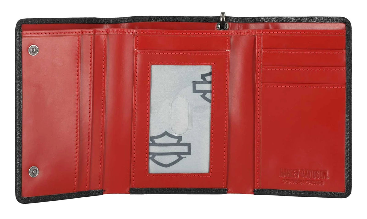 Portefeuille à chaîne Harley-Davidson® pour homme, modèle n° 1 RWB, en cuir véritable - MWM122/08