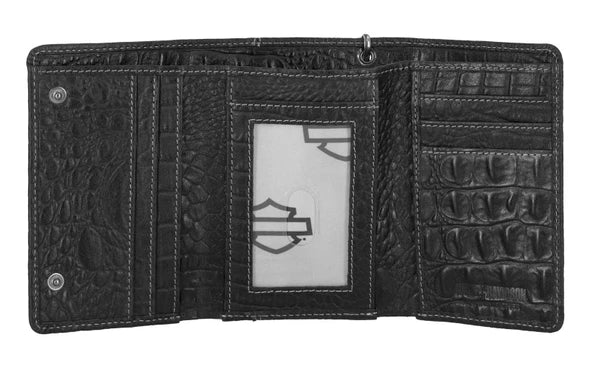 Portefeuille Harley-Davidson® pour homme, modèle Croco B&S - MWM126/08