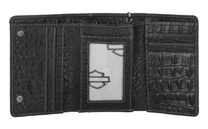 Portefeuille Harley-Davidson® pour homme, modèle Croco B&S - MWM126/08