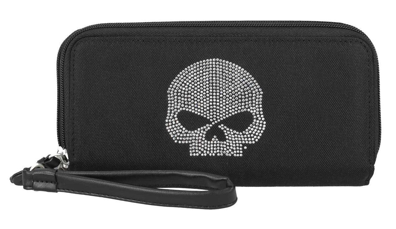 Portefeuille à dragonne zippé H-D® Bling Willie G pour femme - MWW052