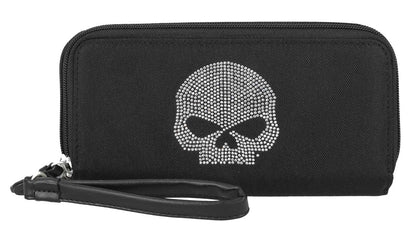 Portefeuille à dragonne zippé H-D® Bling Willie G pour femme - MWW052