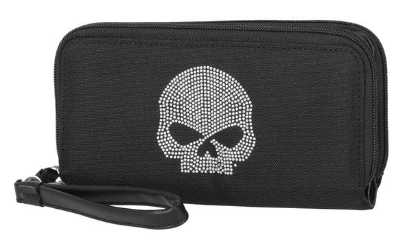Portefeuille à dragonne zippé H-D® Bling Willie G pour femme - MWW052