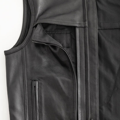 Rampage - Gilet moto en cuir pour homme First (FIM649CP)