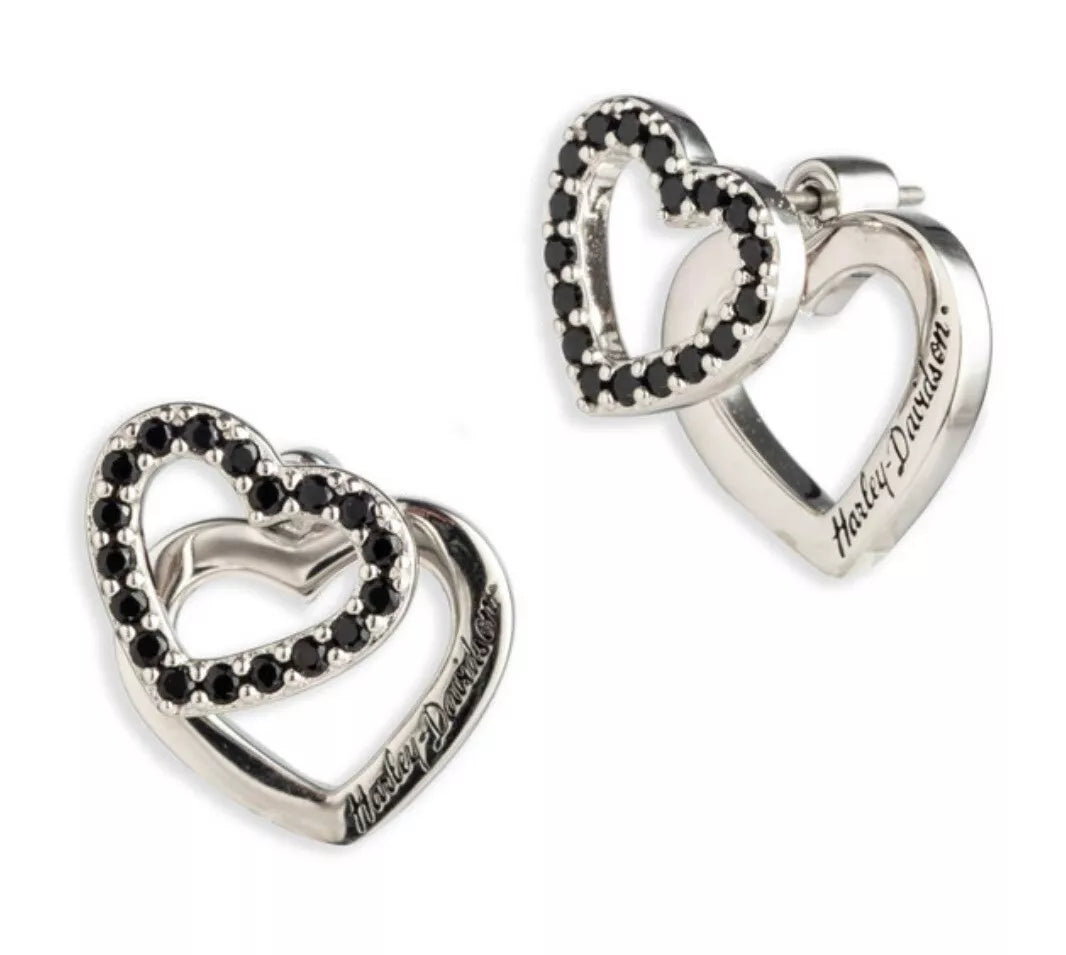 BOUCLE D'OREILLE POUR FEMME DOUBLE HEART ÉDITION LIMITÉE - 34G00147