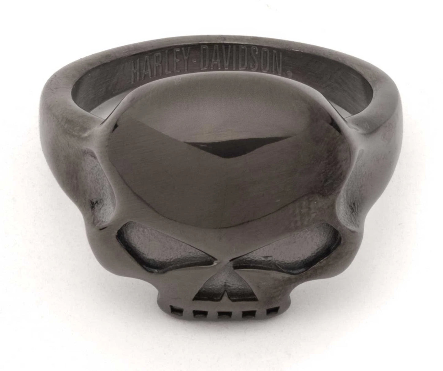 Bague Harley-Davidson pour homme avec logo Willie G tête de Willie G plaquée hématite - 34R00659