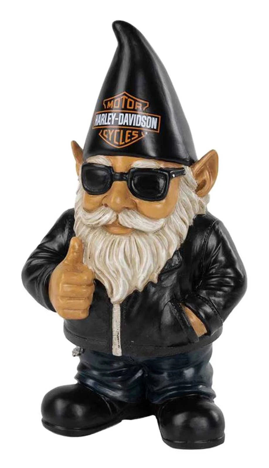 Nain de jardin motard sculpté Harley-Davidson B&S - HDX-99392