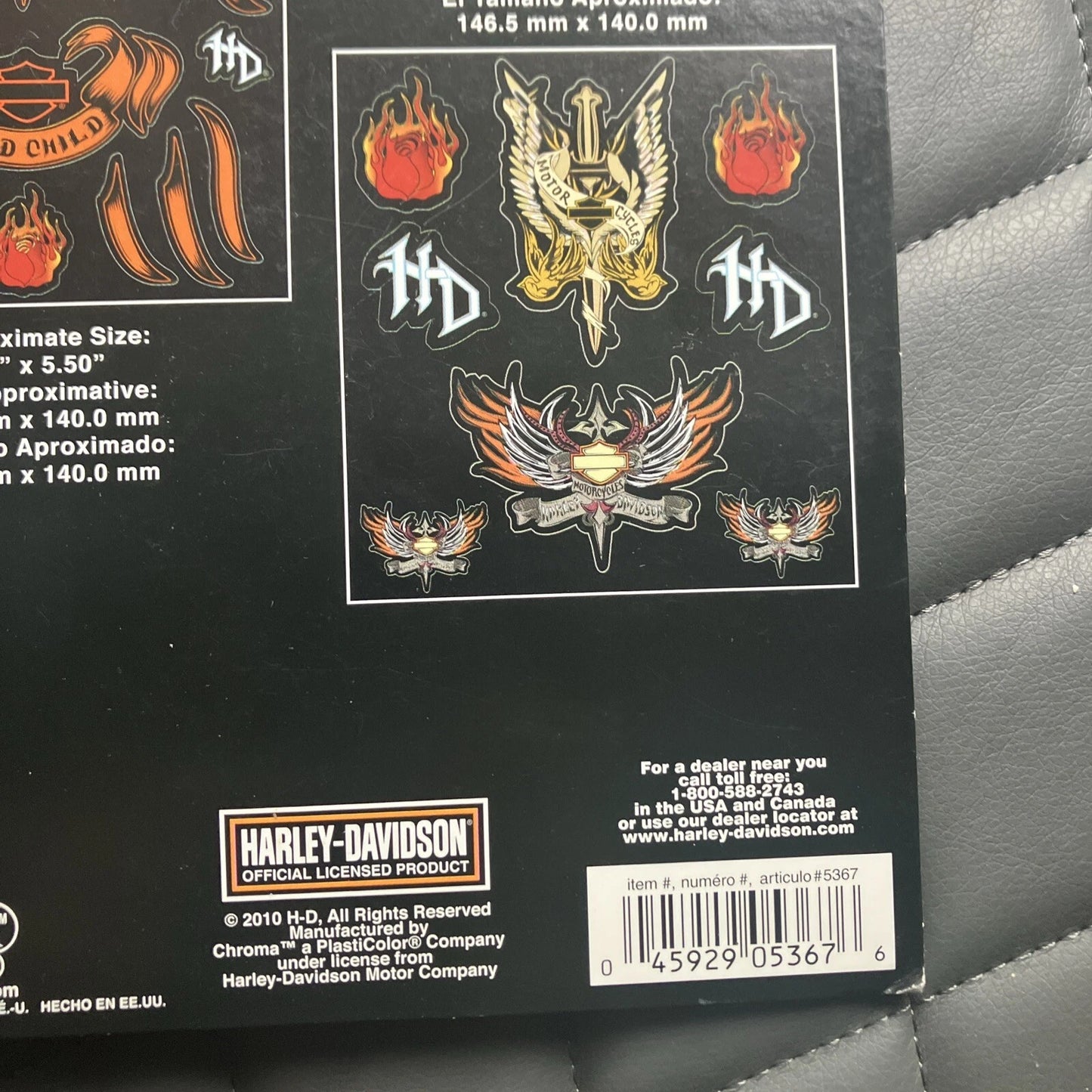 Kit d'autocollants Harley-Davidson pour vitres de voiture ou camion - 5367-D