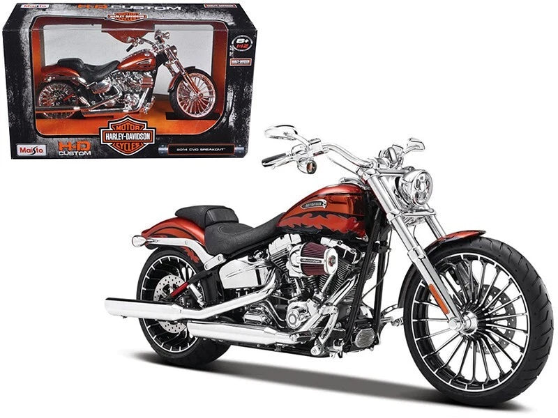 Modèle réduit de moto Harley Davidson CVO Breakout Orange 2014 à l'échelle 1/12 - 32320-00/CVO BREAKOUT