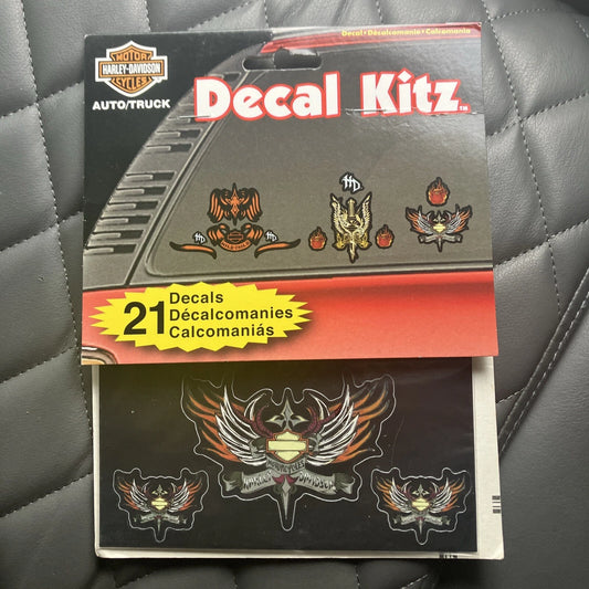 Kit d'autocollants Harley-Davidson pour vitres de voiture ou camion - 5367-D