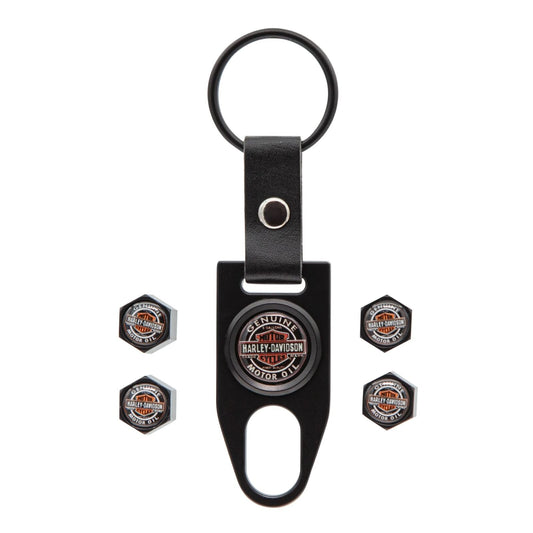 Porte-clefs et bouchon de valve Harley-Davidson (4531-G)
