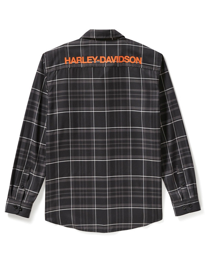 Chemise à carreaux à manches longues H-D® pour homme HD TECH Coolmax - 96810-25VM